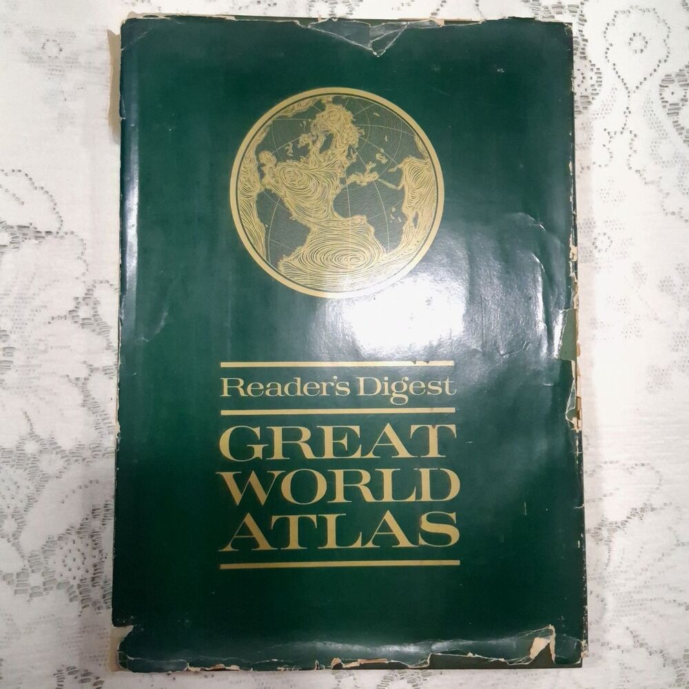 Vintage Reader's Digest Great World Atlas 1969 Hardcover Map Book Dust Jacket